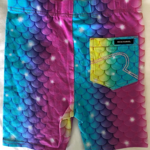 Rock Your Kid mermaid bike shorts. Like new. - Picture 3 of 8